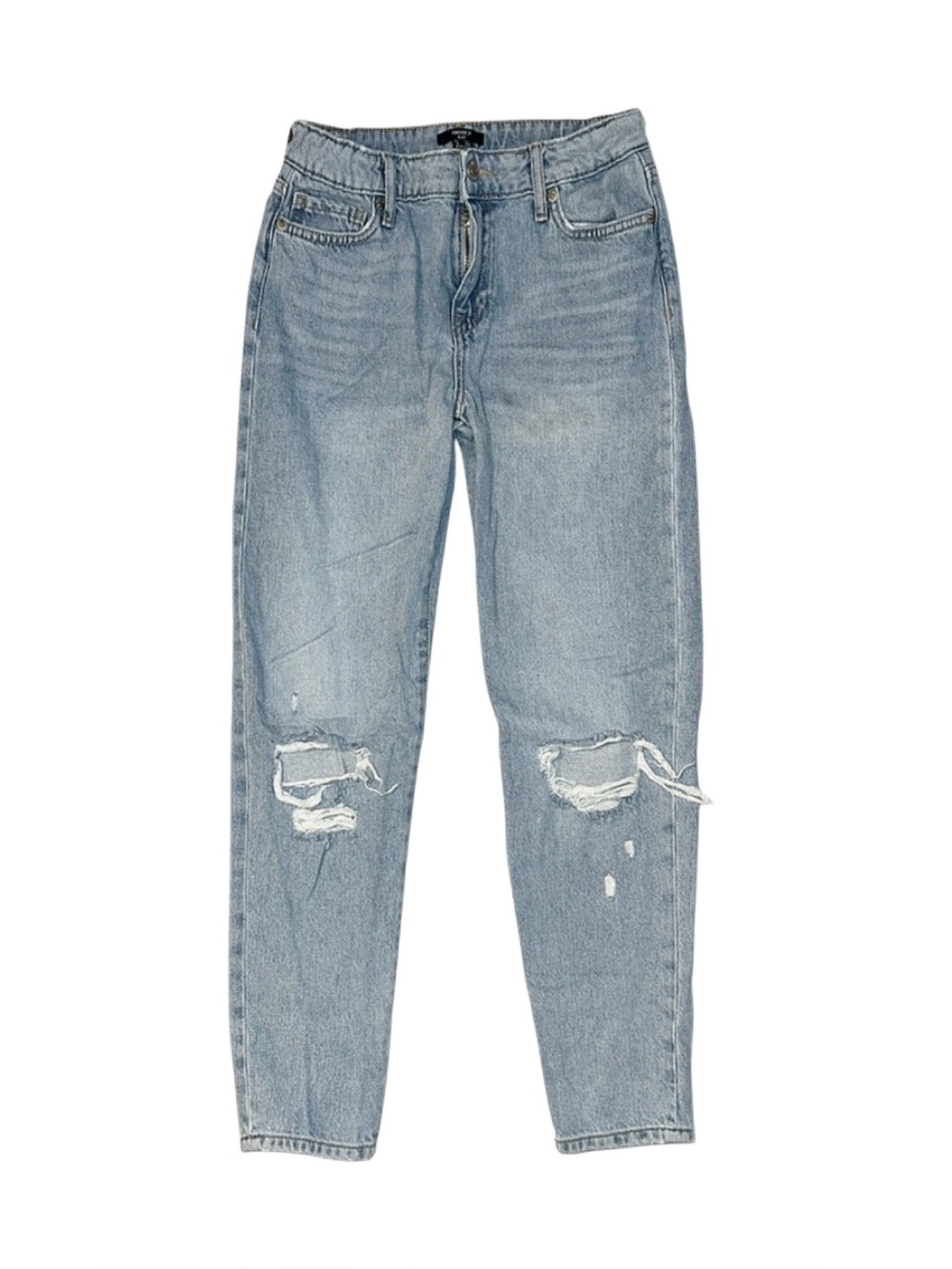 FOREVER 21 Girl's Distressed Mom Jeans Size 13/14 Adjustable Waist